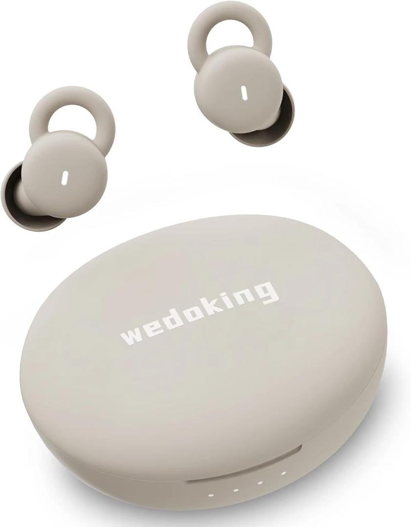 Smallest Invisible Sleep Earbuds, Comfortable Noise Blocking Wireless Headphones, Flat Bluetooth Ear Buds for Side Sleepers, Zero Pressure, No Lights/Alerts, Tiny Hidden Buds for Sleeping Sports