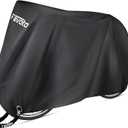 Favoto Bike Cover Waterproof Outdoor Storage for 1 or 2 Bikes Bicycle Cover420D Heavy Duty Bike Cover Rain Sun UV Dust Wind Proof with Storage Bag Bike Tarp for EBike Mountain Road City Bike, Black