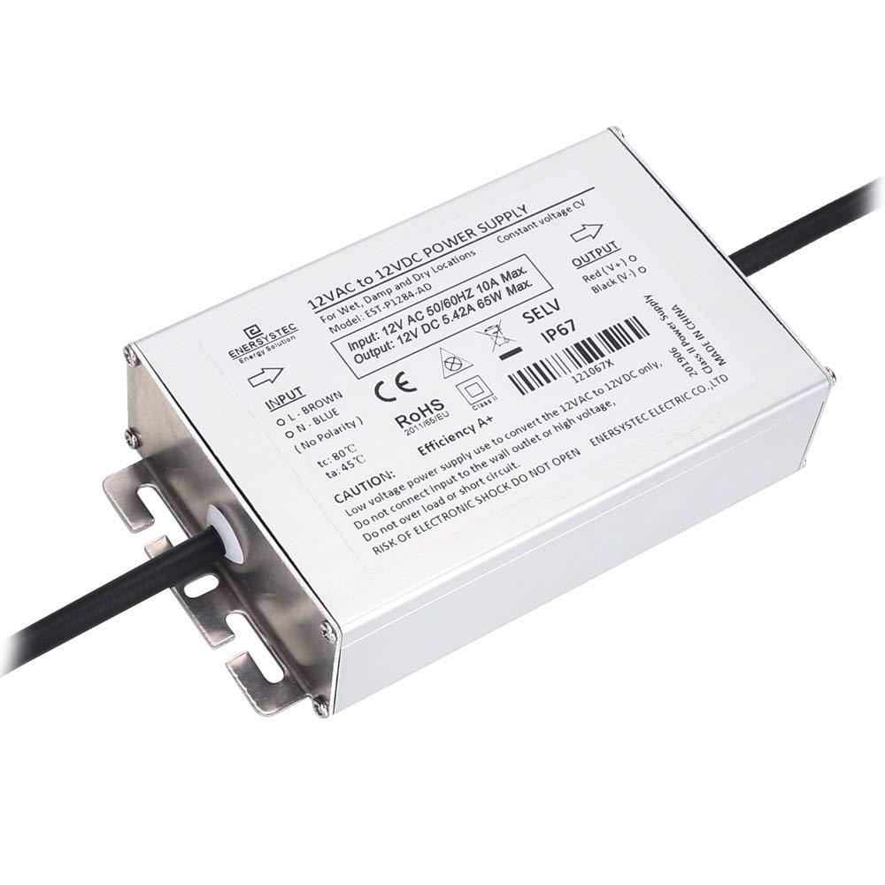 12V AC to DC Converter, IP67 Waterproof,12V AC DC Rectifier, Low Voltage Transformer, Outdoor LED Power Supply