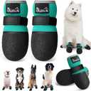SlowTon Dog Shoes - Breathable Dog Sock Boots for Summer Hot Pavement Hardwood Floors Winter Snow, Waterproof Booties for Small Medium Large Dogs, Non-Slip Paw Protector for Outdoor Walking (Teal, 7) (#7 (Width 2.60-2.76") for 66-90 lbs, Green)