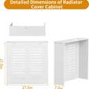 Lesolar Radiator Cover Cabinet with Hinged Top, Ventilated Heater Cover for Home, Freestanding Radiator Cover Enclosure for Living Room, Bedroom & Hallway
