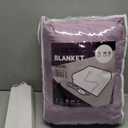 Electric Heated Blanket Queen Size 84"x90", Soft Plush Microplush for Bed, Dual Controllers & Heating Zones, 10Hs Auto Off & 5 Heating Levels, Machine Washable, Gifts for Family-Light Purple