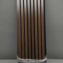 4-Pack 47.2 * 12.6 Inches 3D Modern Acoustic Wood Wall Panels Walnut Color Soundproof Wood Slat Panel for Interior Wall Decor For Homes, Offices, Studios, 4 Pack in Total 47.2"x50.4"