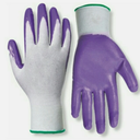 RED STEER GLOVE COMPANY, NITRILE PALM GARDENING GLOVES,PACK OF 10, (White& Purple), Medium