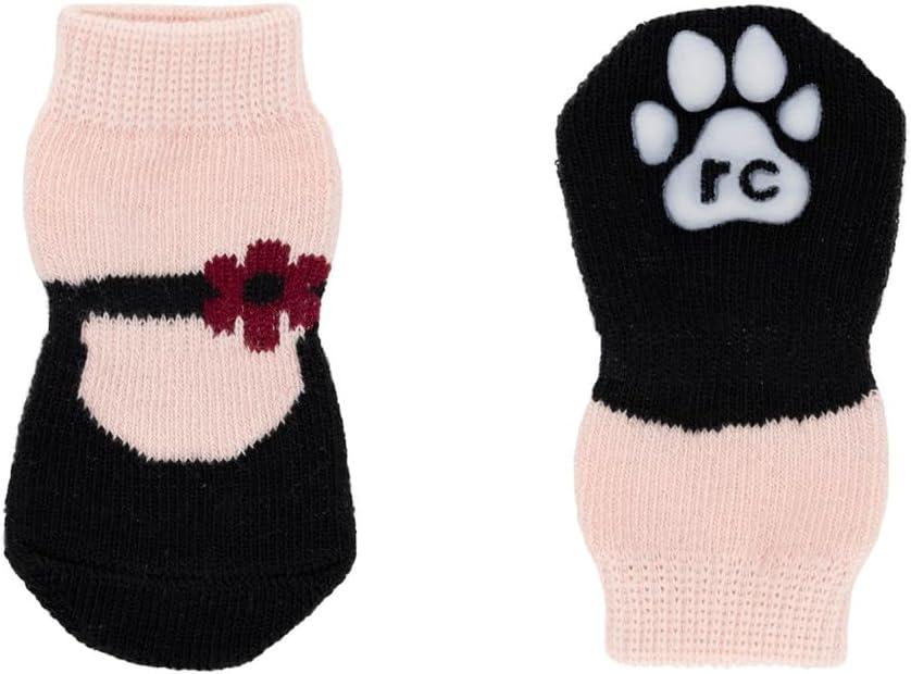 RC Pets Fun PAWks Dog Socks, Pink Mary Janes, Large