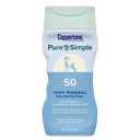 Coppertone Pure and Simple Zinc Oxide Mineral Sunscreen Lotion SPF 50, Water Resistant Sunscreen for Sensitive Skin, Hypoallergenic and Fragrance Free, 6 Fl Oz Bottle