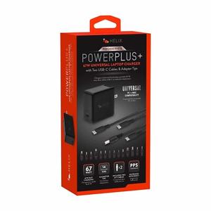 Helix 65W Universal USB-C Laptop Charger Power Adapter (ETHNBC65U) Black