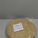 Round Woven Placemats Set of 6, Natural Water Hyacinth Place mats, 12 inch Rattan Placemats Wicker Placemats Farmhouse Boho Braided Heat Resistant Outdoor Placemat Patio Table Place Mats