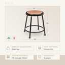OEF Furnishings OEF6218-10/2 Premium Commercial-Grade All-Purpose Round Stool (18-inch Height, Black Frame, Masonite Wood Seat, 2-Pack)