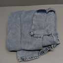 AprPith Mid Rise Cargo Jeans Women Elastic Waist Stretch Wide Leg Denim Pants with Pockets Baggy Streetwear Pants y2k Light Blue L