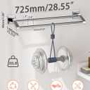 Alise Double Bath Towel Bars Towel Racks for Bathroom Lavatory,Wall Mount Towel Holder Heavy Duty SUS304 Stainless Steel Towel Hanger Towel Rail,Polished Chrome,28 Inch