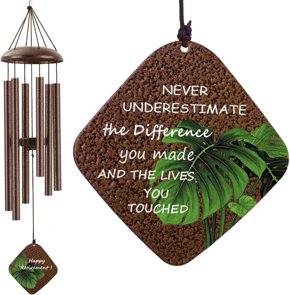 Happy Retirement Gifts for Woman Men, Funny Retirement Wind Chimes & Party Decorations, Going Away Gifts for Coworker Women Colleague Boss Teacher Nurse Military,32"