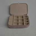Flannel Jewelry Box, Travel Jewelry Case with Mirror, Portable Small Jewelry Organizer Travel for Stud Earrings, Rings, Necklaces, Bracelets, 6.3" x 4.5" x 2", Pink
