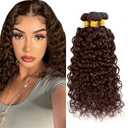 Brown Bundles Human Hair #4 Water Wave Bundles 16 18 20 Inch Unprocessed Virgin Mixed Length Chocolate Brown Water Wave Bundle Hair Extensions 50 Gram Per Bundle