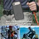 for iPhone 17 Air Holster Case, Belt Clip Cover Shell Holster Combo Slim Rugged for iPhone 17 Air with Kickstand (6.5") 2025 Release, Black