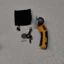 Cordless Electric Scissors: 4V Rechargeable Cardboard Cutter, 3 Blades, Safety Lock & LED Light, Box Cutter for Carton Carpet Plastic Fabric Leather(Yellow