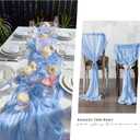 10 Pack Light Blue Cheesecloth Table Runner 17x108 Inch Semi Sheer Boho Gauze Cheese Cloth Table Runners, for Wedding Bridal Shower Birthday Party Home Decor Garden Farmhouse