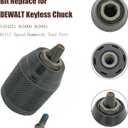 N454251 1/2" Drill Keyless Chuck Replace for DEWALT DCD991 DCD991B DCD991M2 DCD991P2 DCD996 DCD996B DCD996M2 DCD996M2V DCD996P2 DCD997 DCD997P2BT Drill Speed Hammerdr Tool Part with N092854 Screw