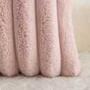 Neelvin Pink Faux Fur Cozy Soft Striped Decorative Throw Pillow Covers 16x16 inch Set of 2,Velvet Pillowcase Cushion Case for Sofa Couch