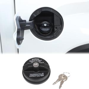 Aunginsy Fuel Tank Cap Replacement Anti-theft Lock Cap Compatible with Toyota Tundra 2022-2026 Car Door Fuel Tank Cover W/Lock Gas Cap Tank Trim Cover Fuel Filler Door Protector with Keys Accessories