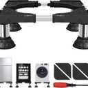 ToLanbbt Mini Fridge Stand Adjustable Height 6.3"-7.5" Washer and Dryer Stand Base with 4 Strong Feet Washing Machine Stand Universal Stand Base for 16"-24" Furniture Portable Appliance Pedestal Black