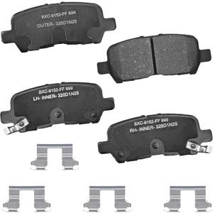 Bendix Premium SBC999 Ceramic Rear Brake Pads for Buick Allure 2009-2005, LaCrosse 2009-2005, Chevrolet Impala 2013-2011, Impala 2016-2015, Impala Limited 2016-2014, Pontiac Grand Prix 2008-2004