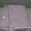 Buryeah 6 Pcs Flannel Throw Blanket Bulk 50 x 60 in Sleepover Blanket Outdoor Wedding Throw Lightweight, Oeko-tex Standard 100 Certified for Sofa Homeless Gifts (Lavender Purple)