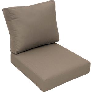 Eddie Bauer Home Deep Seating Outdoor Lounge Cushion, Knife Edge, 24" X 26" X 5", Canvas Taupe (1 Count (Pack of 1))