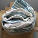 Levtex Home - Kailua Quilt Set - Queen Quilt + Two Standard Pillow Shams - Stripe - Blue Teal Taupe Cream - Quilt (88x92in.) and Pillow Shams (26x20in.) - Reversible - Cotton Fabric