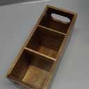 DRASTAR Silverware Holder, Acacia Wooden Utensil Caddy, Silverware Organizer Countertop, Cutlery Holder for Party, Fork Spoon Knife Organizer