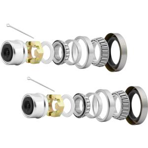 Trailer Bearings Kit L68149 Bearing Kit L44649 Bearing Kit -2 Sets Compatible with 3500lbs 1-1/16'' to 1-3/8'' Trailer Axles, Spindle #84