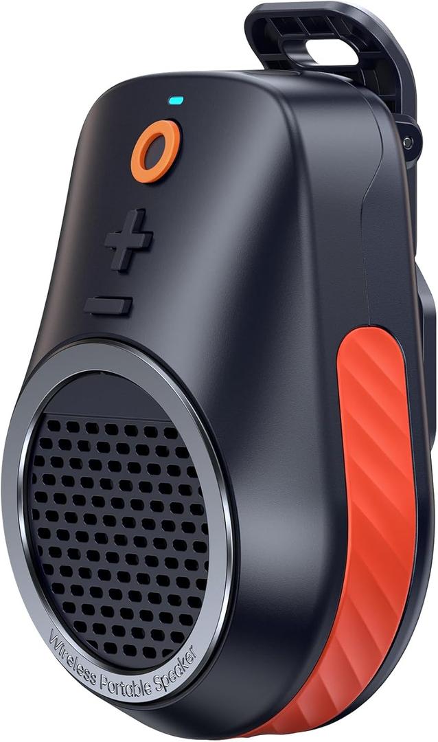 Wodgreat Portable Bluetooth Speaker, Wireless Mini Speaker Support Hands-Free Call&Robust Music, IPX7 Waterproof, Clip-On Speaker for Outdoor, Hiking, Beach, Running & Travel