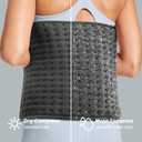 Heating pad for Back Pain Relief, Heating Pads for Neck, Shoulder, Fathers Mothers Day Gifts for Women, Men, Dad, Mom, Auto-Off,Machine Washable, Moist Dry Heat Options, Extra Large 12"x24" Deep Gray