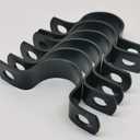 Two Hole Pipe Strap for 1 Inches Pipe Fittings U Bracket(Pack Of 6 Sets), Black