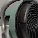 Vornado EXO51 Small Heavy Duty Air Circulator, 3-Speed High Velocity Shop Fan, Dustproof and Water-Resistant Powerful Motor, Industrial High Impact Case, Green