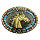 ZIRURUTON Horse Belt Buckle for Men Women Western Cowboy Vintage Belt Buckle Birthday Fathers Day Party Christmas Gifts