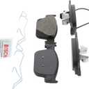BOSCH BE1953H Blue Semi Metallic Disc Brake Pad Set with Hardware - Compatible with Select Audi A4, A4 Quattro, A5 Sportback; FRONT
