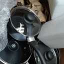 Amazon Basics Non Stick Kitchen Cookware 8-Piece Set, Non-Induction, Includes Pots and Pans, Black