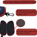 Cowboy Denim Zippered Eyeglass Case for Women Men, Hard Shell Sunglasses Holder with Soft Fleece Lining