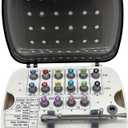 Fencia Universal Dental Implant Torque Wrench Ratchet,10-70NCM Ratchet Drivers Dental Implant Repair Tool Kit, 16pcs Prosthetic Driver Kit Torque Wrench System