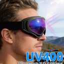 YISUGOOC 3 Pairs Motorcycle Goggles UV Protection Ski Goggles With 3 Pieces Neck Gaiter Riding Dust And Windproof (Blue/Black/White)
