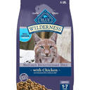 Blue Buffalo Wilderness Nature's Evolutionary Diet High-Protein, Grain-Free Natural Dry Food for Adult Cats, Chicken, 6-lb. Bag Pack of 6