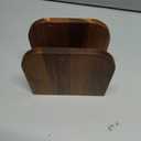 ALELION Acacia Wood Napkin Holder for Table, Wooden Upright Napkin Holders for Kitchen, Standing Napkin Dispenser for Kitchen Dining Room Party Cocktail Outdoor Use