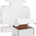 WIFTREY 7x5x3 inches White Shipping Boxes Set of 25, Corrugated Cardboard Boxes 7 x 5 x 3 for Shipping Small Business, Literature Mailer Box, Packaging Supplies