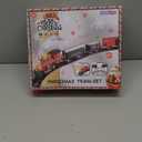 Kids Train Set, Christmas Train Set for Under The Trees, Electric Train Toys for Boys Girls with Steam Locomotive, Passenger Cars, Cargo Cars, Sounds & Lights, for 3 4 5 6 7 8+ Years O