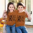 LAZYCHILD It's Just A Bunch of Hocus Pocus Halloween T Shirt Toddler Boys Girls Sanderson Sister Graphic Tee Shirts (Brown)