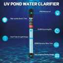Supaper 55W Pond UV Light for 500-5000 Gallon, Aquarium UV Water Clarifier for Koi Pond, Spas and Fish Tanks, Swimming Pools