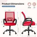 DUMOS Ergonomic Home Office Chair, Executive Mesh Desk Chair, 23.03" W x 19.29" D x 37.2" H