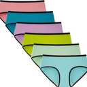 INNERSY Womens Underwear Cotton Hipster Panties Regular & Plus Size 6-Pack (X-Small, Spun Sugar)