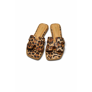Soda Knit S Leopard Print Slide Sandals – Women’s Size 8.5